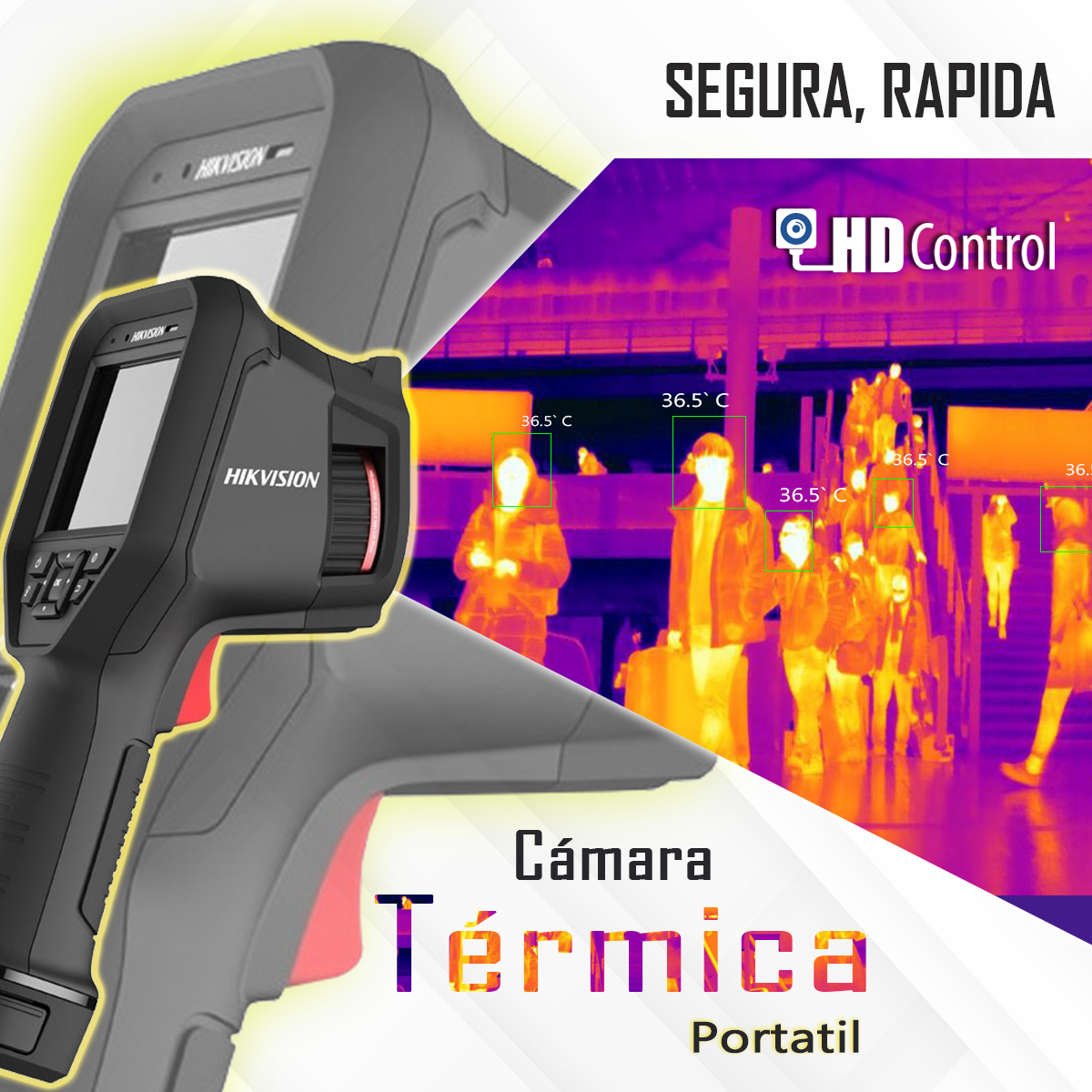 mara termica tipo pistola hikvision 